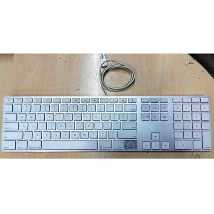 Used Apple Wired Keyboard with Numeric Keypad White.