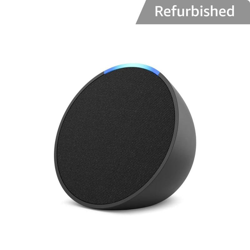 Amazon Echo Pop| Smart speaker with Alexa and Bluetooth| Loud sound, balanced bass, crisp vocals| Black (Like New Condition - Brand Warranty) - Budli