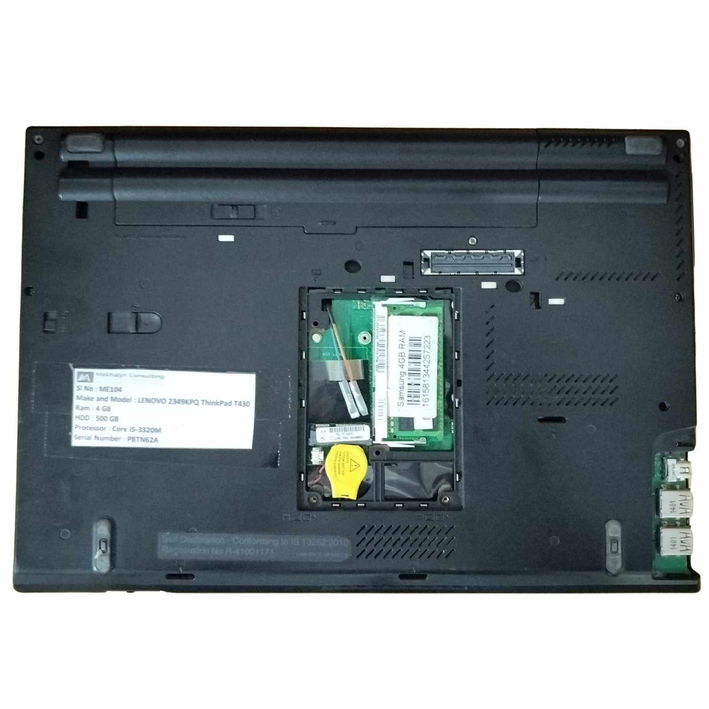Used Lenovo ThinkPad T430 14" Intel Core i5 3rd Gen 500GB HDD 8GB RAM Black Laptop - Budli