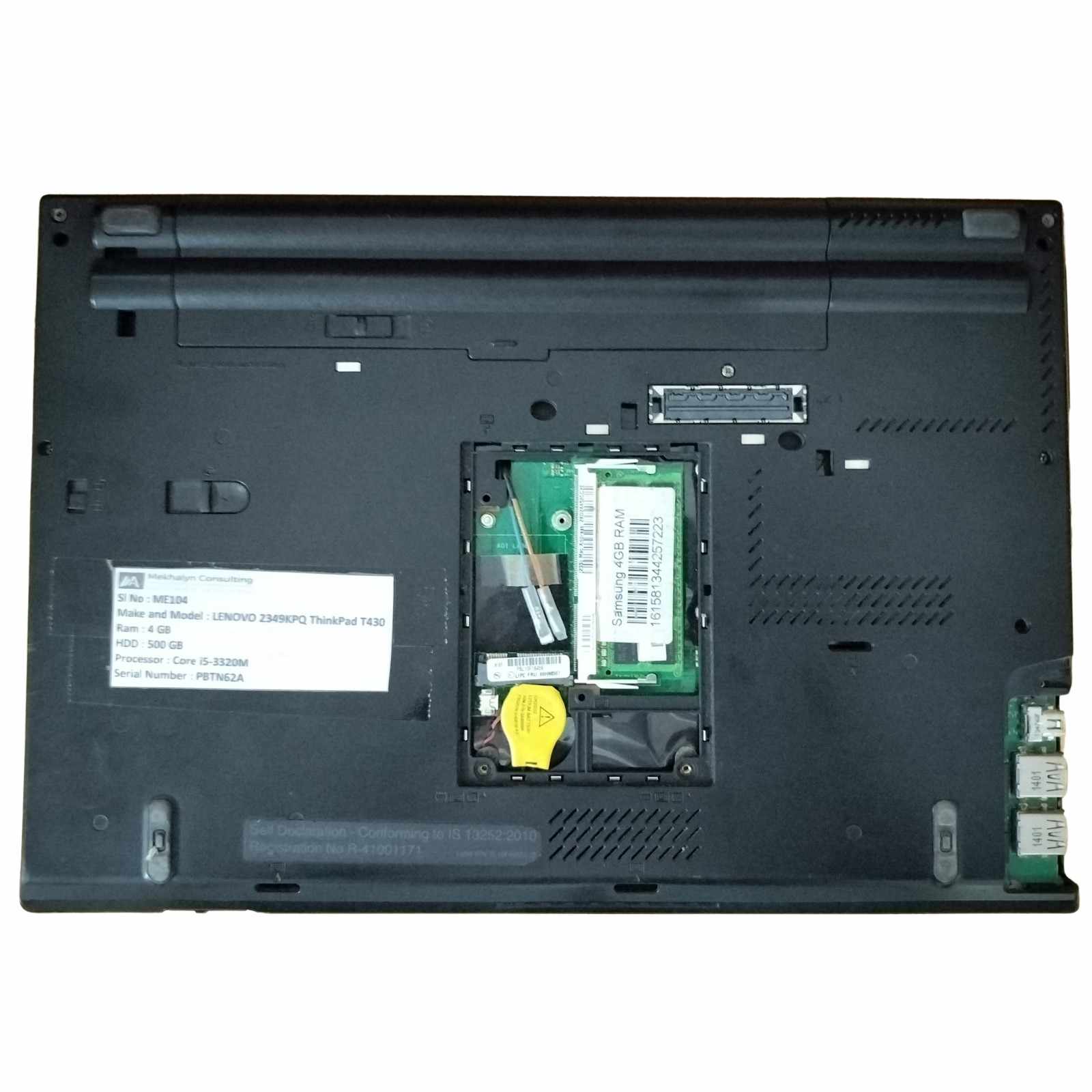 Used Lenovo ThinkPad T430 14" Intel Core i5 3rd Gen 500GB HDD 8GB RAM Black Laptop - Budli