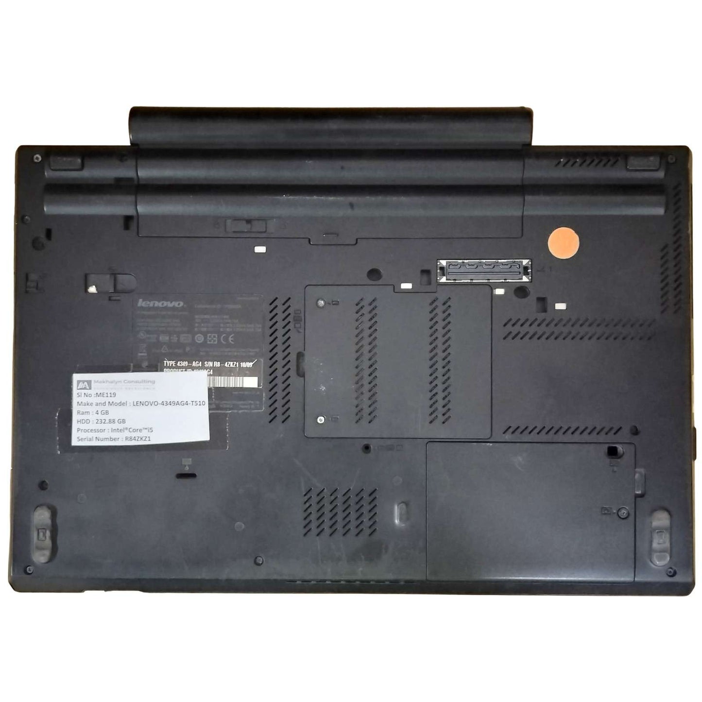 Dead Lenovo ThinkPad T510 15.6" 320GB HDD 4GB RAM Black Laptop