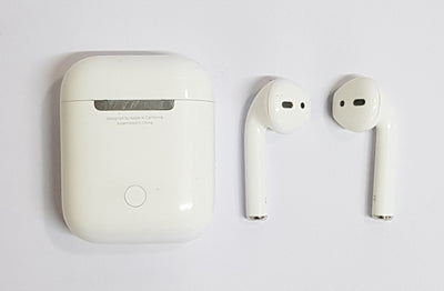 Used Apple Airpods 2nd Gen (A2031) with White Case - Alternate View