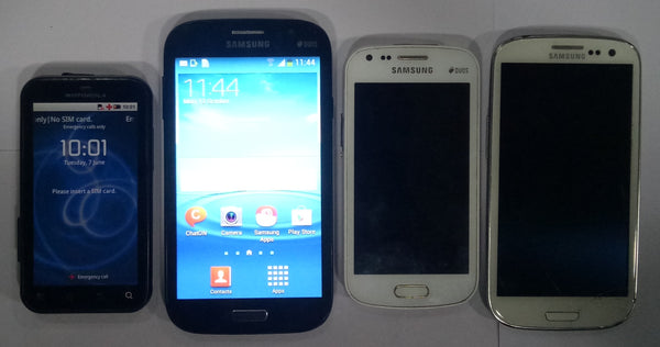 Buy Combo of Used Samsung Galaxy S Duos(S7562) + Samsung Galaxy S3 Neo(GT-I9300I) + Galaxy Grand (GT-i9082) + Motorola touch