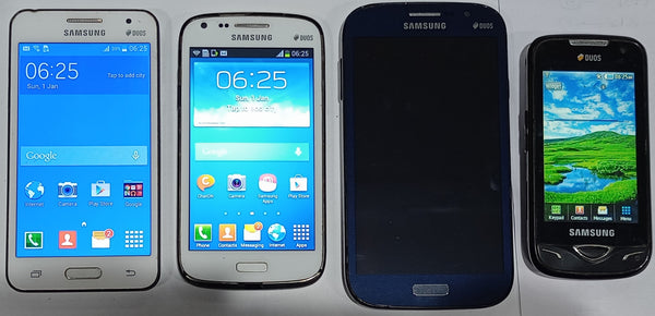 Buy Combo of Used Samsung Galaxy Core II + Samsung Galaxy Core GT-I8262 + Samsung GT-i9082 + Samsung GT-B7722 Mobiles