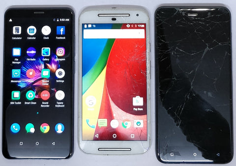 Buy Combo of  Used Lava Iris 88s + Motorola Moto G 2nd Gen and Gionee A1 Lite Mobiles
