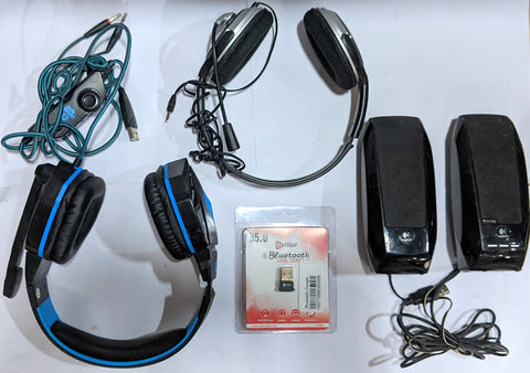 Buy Combo of Logitech S-150 USB speaker + HP Headphone + COSMIC BYTE H1 GAMING HEADPHONE + Enter Bluetooth Dongle (E-UB5)